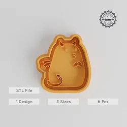 Kissing Shape Cutter & Stamp Set, Cookie & Fondant Decor, 6 Pieces, Love & Smile Designs, S/M/L Sizes
