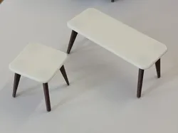 Modern miniature side coffee table  - Free 3D Print Model