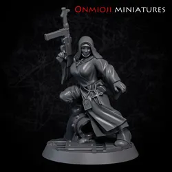 Nun with gun