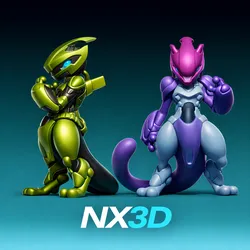 NX3D Cyber Psychic Creature – Sci-Fi Action Figure STL