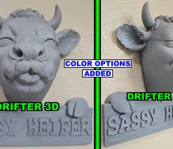 Sassy Heifer Sign With Color Options