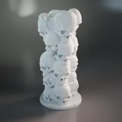 Skull Pillar Vase.