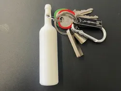 wine bottle keychain - Free 3D Print Model