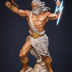 Zeus Bust 3D Model – Greek God of Thunder Sculpture | High Detail Printable STL
