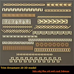 20model  border pattern  vol1 Low-poly 3D model