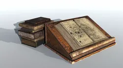 Booklectern old book on table Low-poly 3D model