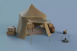 Camp Tier 3 Low-poly 3D model