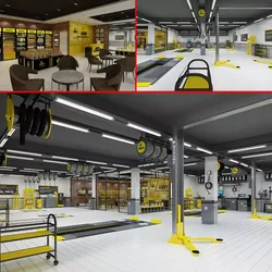 Car beauty repair shop 3D model