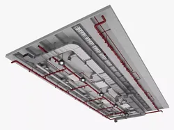 Ceiling Ventilation Pipes 16 3D model