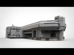 Complex 3 futuristic building 3D model
