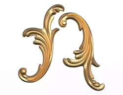 Corner Carved  Decoration Low-poly 3D model