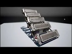 Cyberpunk  Stair -  sci fi Low-poly 3D model