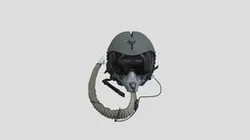 Fighter pilot helmet with attached oxygen mask