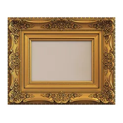 Frame picture gold v9 3D model