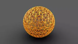 Geodesic Sphere with Circle Pattern flower of life like  3D model