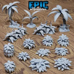 Grass and Palm Set / Jungle Environment / Aztec Items / Swamp Decoration / Marshland Dungeon Equipment / Tropical Area Theme / Forest Wetland Encounter