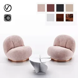 Gubi Pacha Lounge Chair 3D model