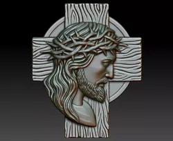 Jesus on cross 3D print model