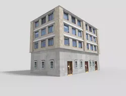 low poly building 22 Low-poly 3D model