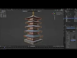 Low poly Japanese Pagoda Low-poly 3D model