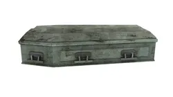 Low Poly Vintage Coffin With PBR Materials Low-poly 3D model