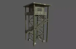 Military Watchtower 03 Low-poly 3D model