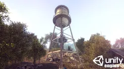 Old Water Tower Low-poly 3D model