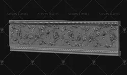 Rose long panel cornice  3D print model