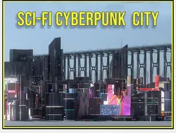 Sci Fi Cyberpunk City Buildings Futuristic  3D model