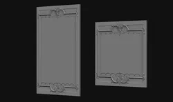 Short Wide decorative wall panels French 3d Print model 3D print model