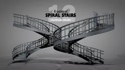 Spiral Stairs v2023 Low-poly 3D model