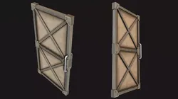 Steel Door Low-poly 3D model