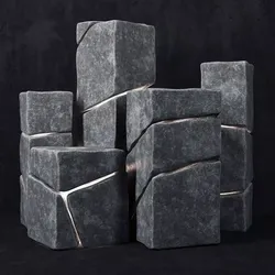 Stone cube light 3D model