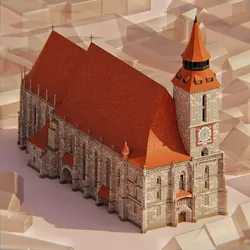 The Black Church - Monument Low-poly 3D model