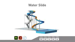 Water Slide 01 Low-poly 3D model