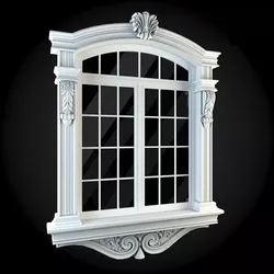 Window with ornate details 3D model