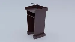 Wood Pulpit  Low-poly 3D model