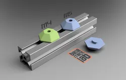 2020 HEX T-slot Twist-In Fixing Support  M4-M5 Thread - Supporto fissaggio M4-M5 Filetto