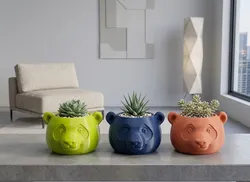 3D Printed Panda Succulent Planter