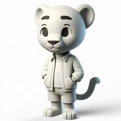 Cute Cat Standing in Stylish Suit 3D print model