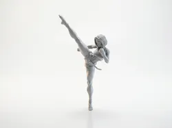 High Kick Ballet Dancer Female Figure 3D Printable