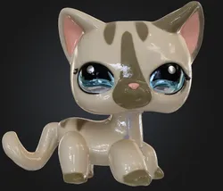 Littlest Pet Shop custom cat shorthair model LPS