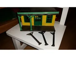 Playmobil 1976 western house center and corner pillars