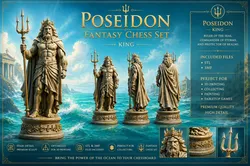 Poseidon King – Poseidon Fantasy Chess Set