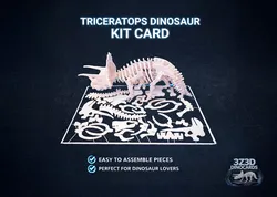 Triceratops Dinosaur Kit Card - DinoCards-CC BY-SA