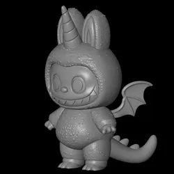 winged dinosaur labubu model 3D print model