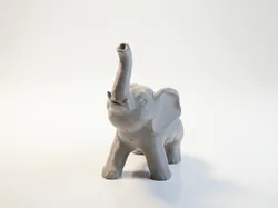 Ceramic Elephant Figurine Animal Collectible 3D Printable