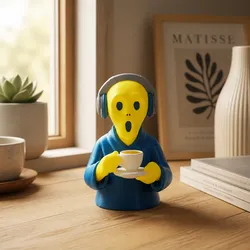 Coffee Break Scream Figurine