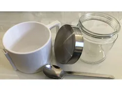 Holder for glass jar that is sealable : make a cup!