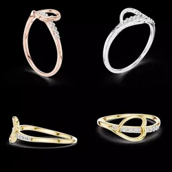 Infinity Heart Diamond Ring Elegant Love Symbol CAD Model 3D print model